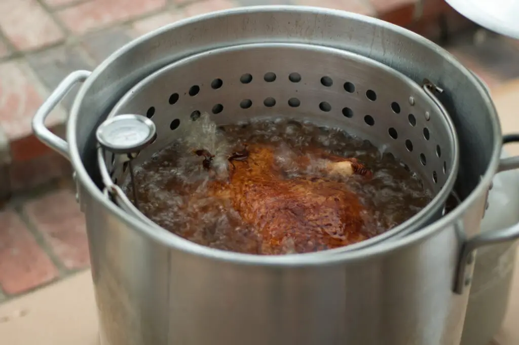 Deep Fried Turkey - Large pot and meat thermometer