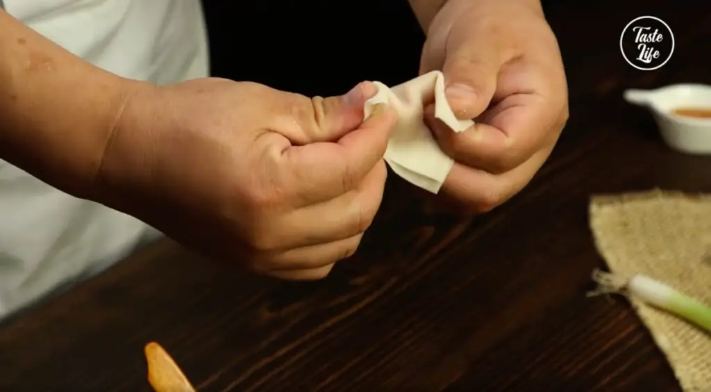 how to wrap wonton, folding wontons